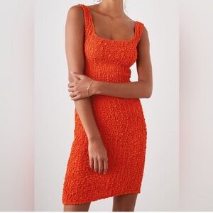 Gorgeous bright cherry orange dress